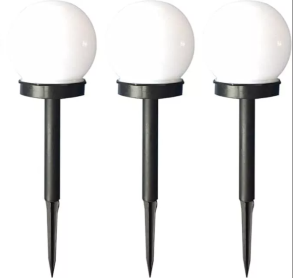 Estaca Luz Led solar jardín Modelo Esfera - Pack x 3