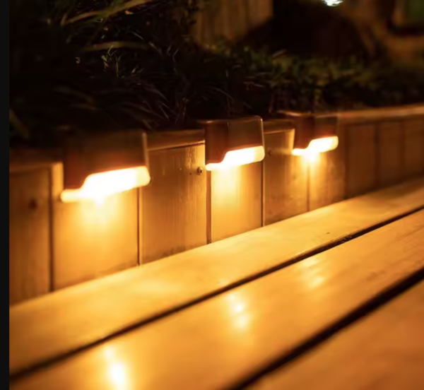 Luces Led Solares para  Escalones y Barandas -  Iluminación exterior - Pack x 4 - Imagen 5