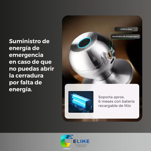 Cerradura inteligente Elike Chicago Tuya App - Imagen 5