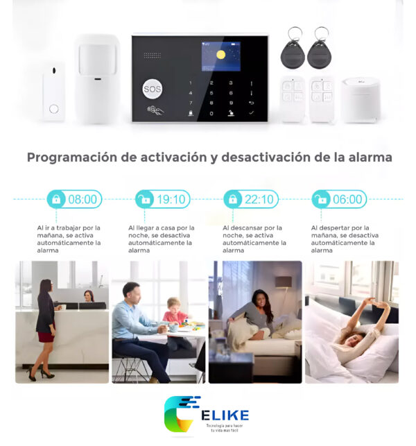 Elike G30 Kit Alarma Wifi / GSM sin abono - aplicación Tuya - Imagen 4