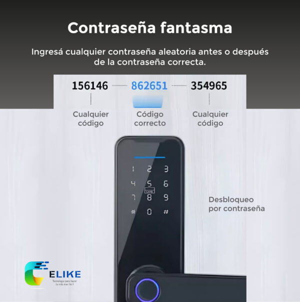 Cerradura inteligente Elike NewYork - WIFI - Imagen 3