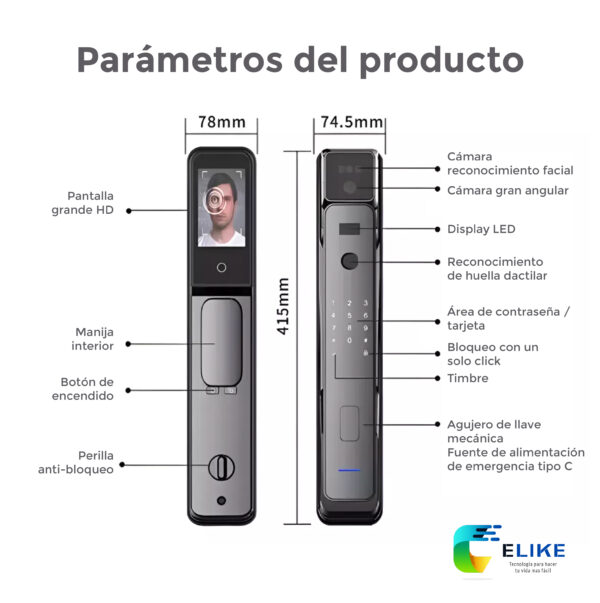 Cerradura inteligente Elike Tokio VIP - Imagen 5