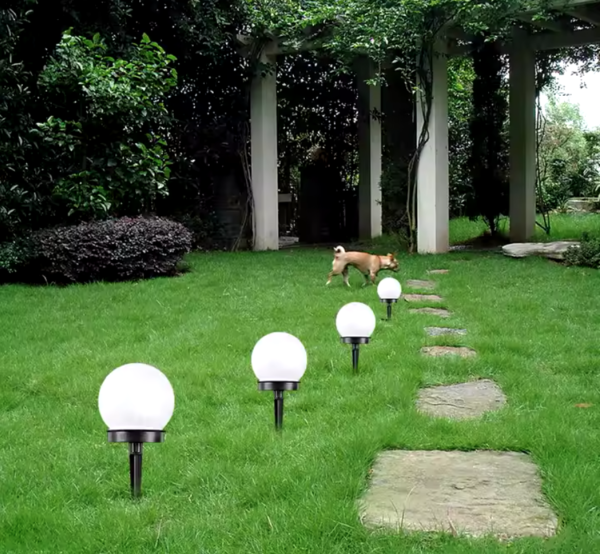 Estaca Luz Led solar jardín Modelo Esfera - Pack x 3 - Imagen 3
