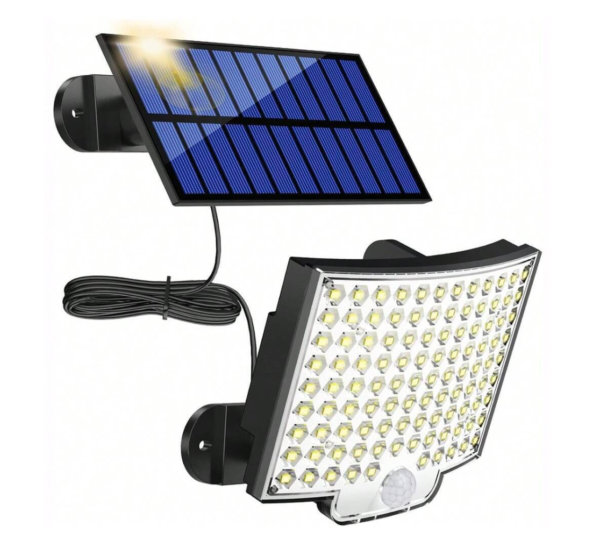 Reflector solar 106 Leds con 3 modos, control remoto y sensor movimiento