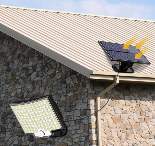 Reflector solar 106 Leds con 3 modos, control remoto y sensor movimiento - Imagen 5