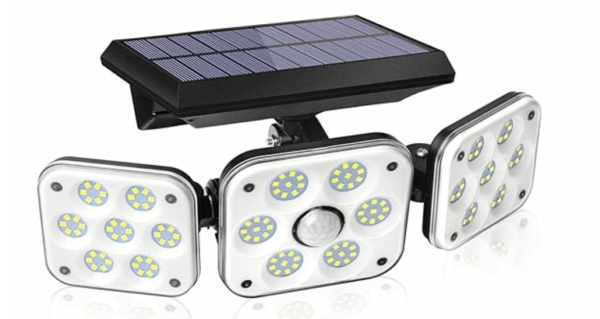 Reflector solar 3 paneles direccionables- 138 LEDs detección movimiento
