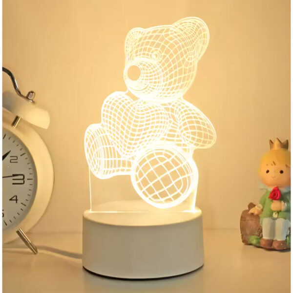 Lámpara LED 3D – Figura OSO– Luz Cálida - USB