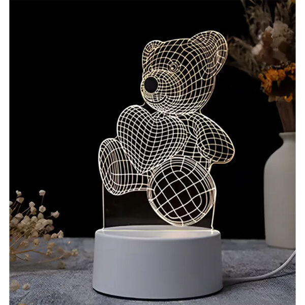 Lámpara LED 3D – Figura OSO– Luz Cálida - USB
