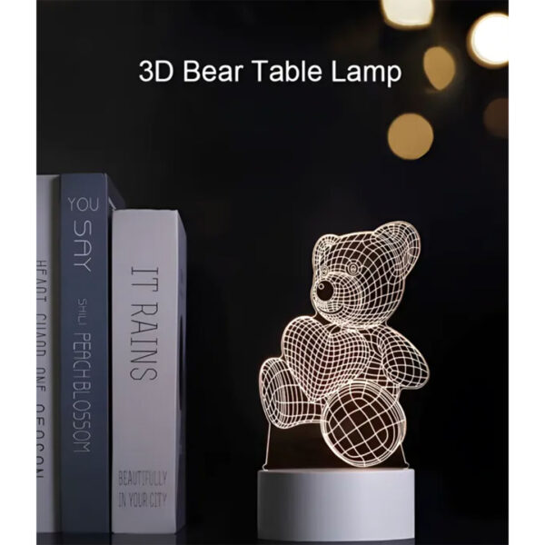 Lámpara LED 3D – Figura OSO– Luz Cálida - USB