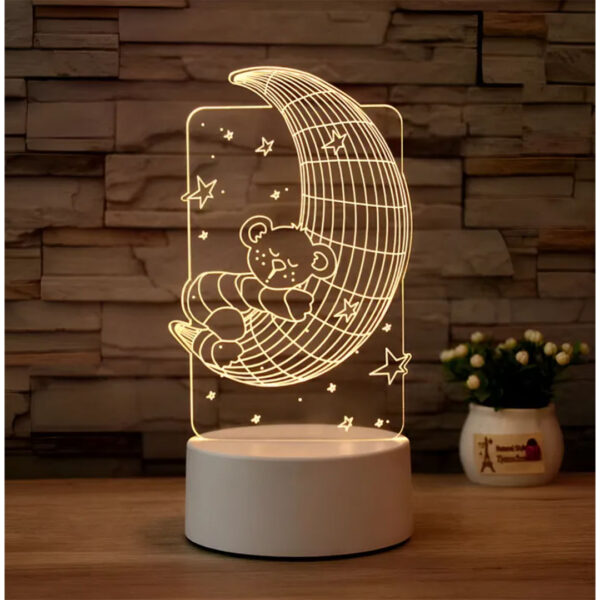 Lámpara LED 3D – Figura Luna– Luz Cálida - USB