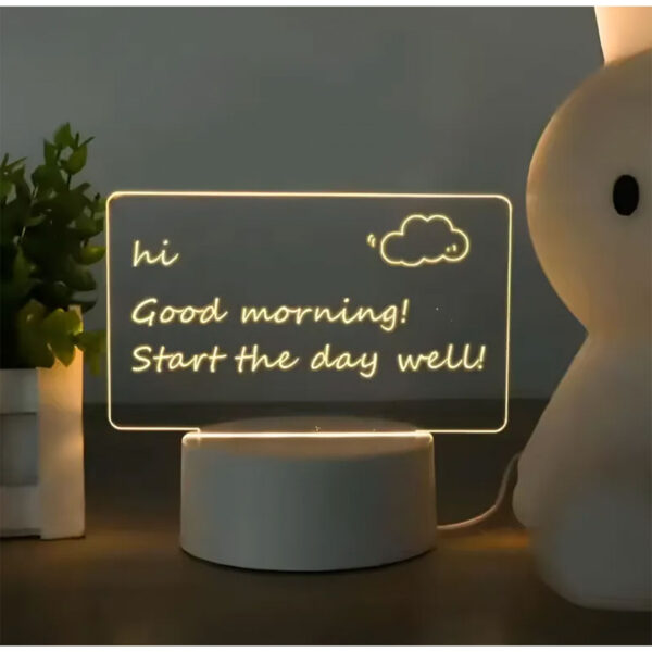 Lámpara LED 3D – Pizarra creativa– Luz Cálida - USB
