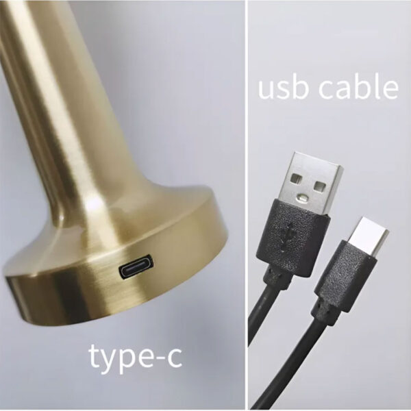 Lámpara de Mesa LED–Regulable-Aluminio–USB–Táctil-Recargable Venecia