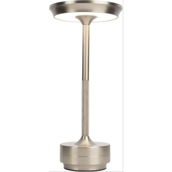 Lámpara de Mesa de Aluminio Praga - LED Regulable Táctil, con USB y Recargable