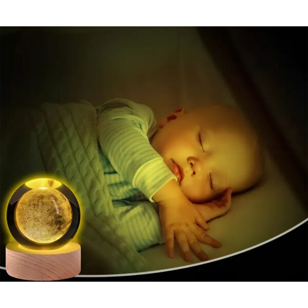 Esfera Magica Cristal 3d Led Luz De Noche USB