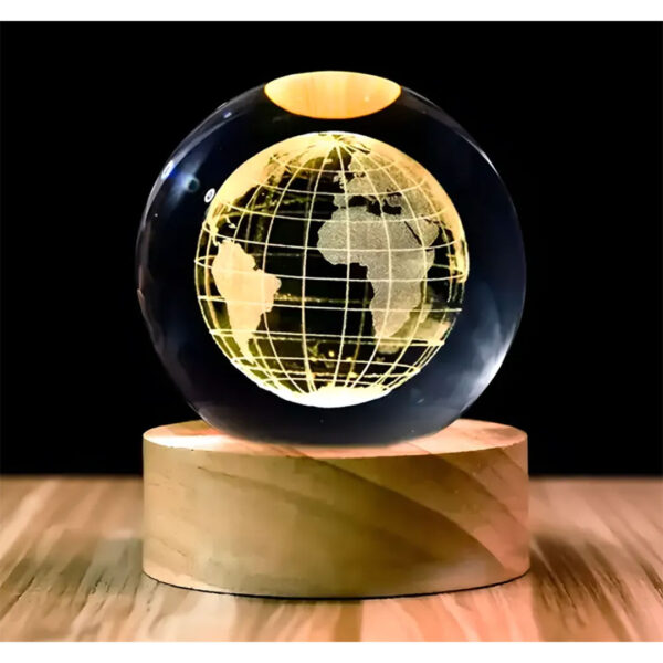 Esfera Magica Cristal 3d Led Luz De Noche USB