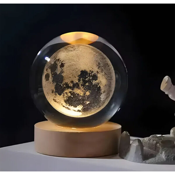 Esfera Magica Cristal 3d Led Luz De Noche USB