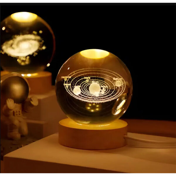 Esfera Magica Cristal 3d Led Luz De Noche USB