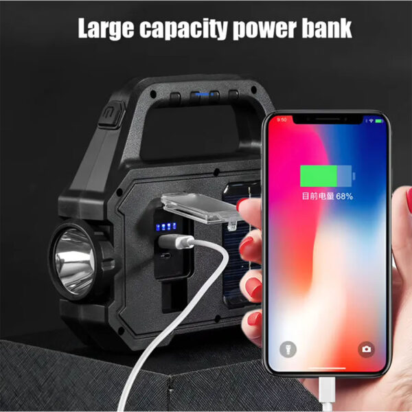 Reflector Linterna Led Recargable USB - Baliza - Powerbank