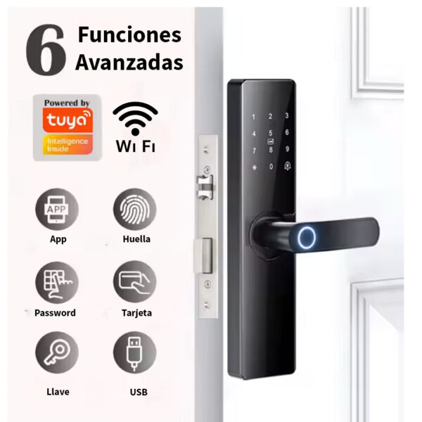 Cerradura Inteligente Boston Wifi con App Tuya o  Bluetooth con App Ttlock
