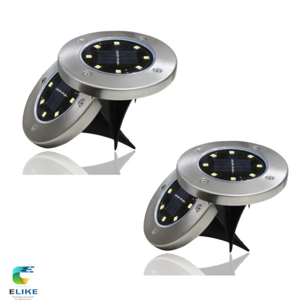Estaca Luz Led solar jardín Modelo Disco - Pack x 4