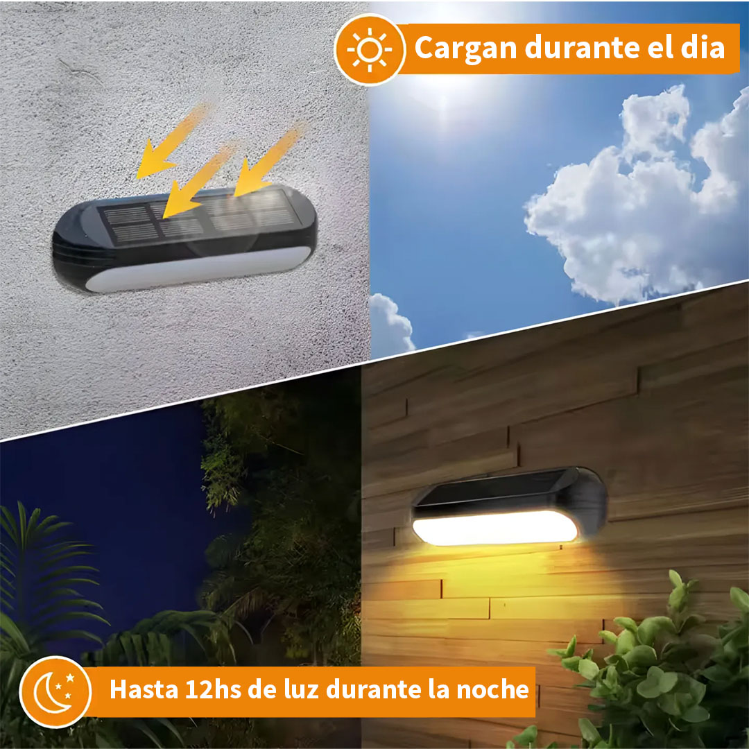 Pack x 4 Aplique Solar LED Cálida - RGB – Moderno