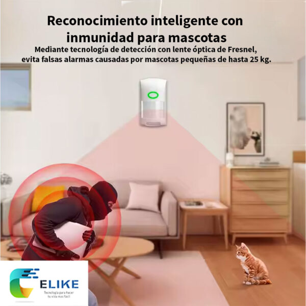 Sensor Movimiento  Pir Wifi Tuya Inalámbrico Anti Mascotas