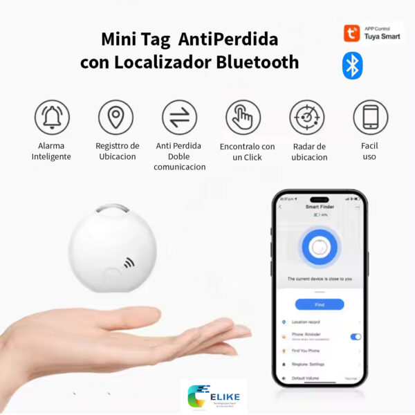 Mini Localizador Tag GPS Bluetooth App Tuya