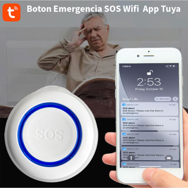 Boton Emergencia SOS Wifi Antipanico App Tuya