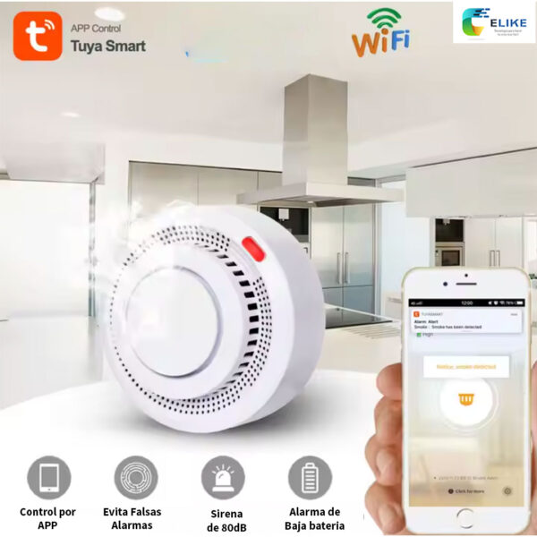 Detector de Humo WiFi Inteligente con Sirena