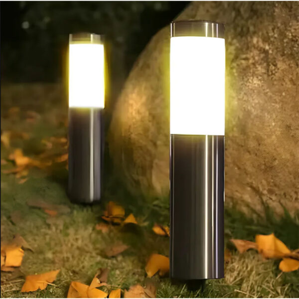 Estaca Solar LED Jardín – Acero Inox – Cálida – 56,5 cm