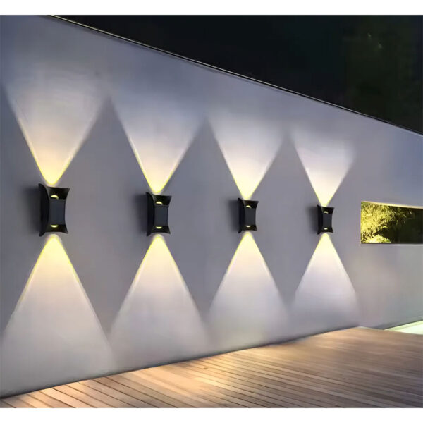 Aplique Solar LED Bidireccional Dual - Modos Cálida y Fria