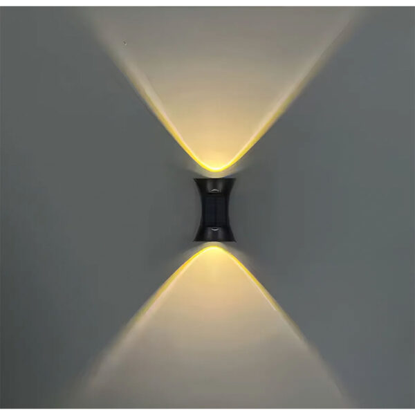 Aplique Solar LED Bidireccional Dual - Modos Cálida y Fria