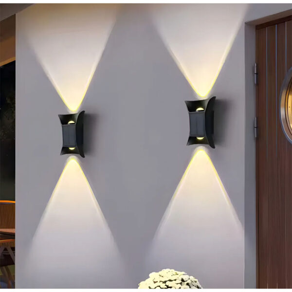 Aplique Solar LED Bidireccional Dual - Modos Cálida y Fria