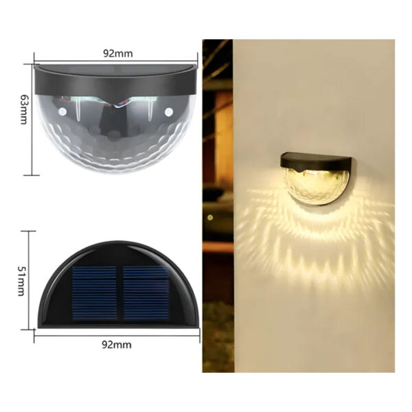 Aplique Solar Led Pared Casa Patio Jardin - Pack X 2