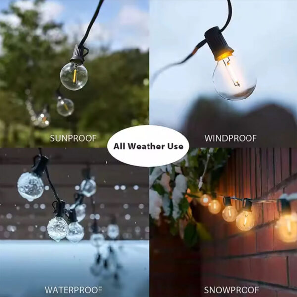 Guirnalda Solar LED 10mts – 10 Luces Bco Cálido- Clasica
