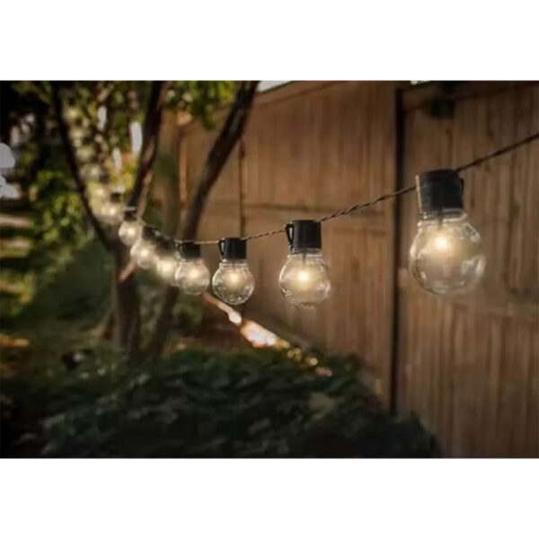 Guirnalda Solar LED 10mts – 10 Luces Bco Cálido- Clasica
