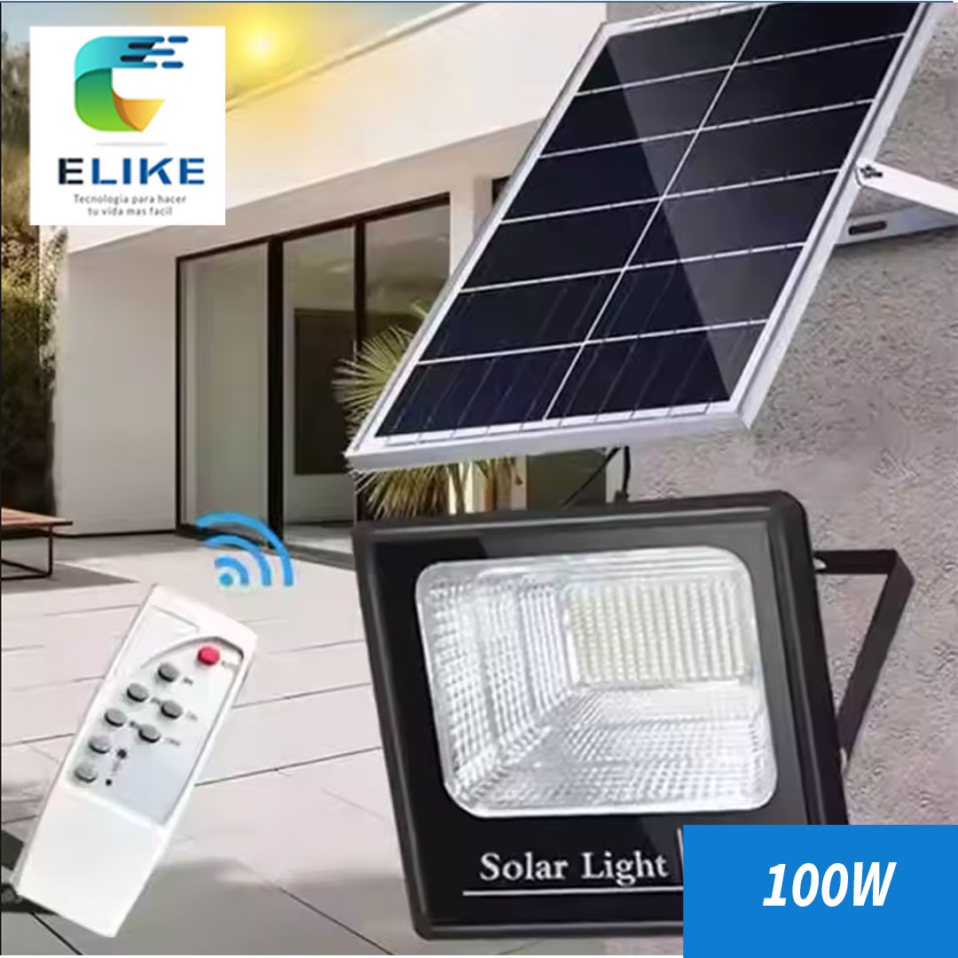 Reflector Solar LED 100W con Control Remoto - Elike25
