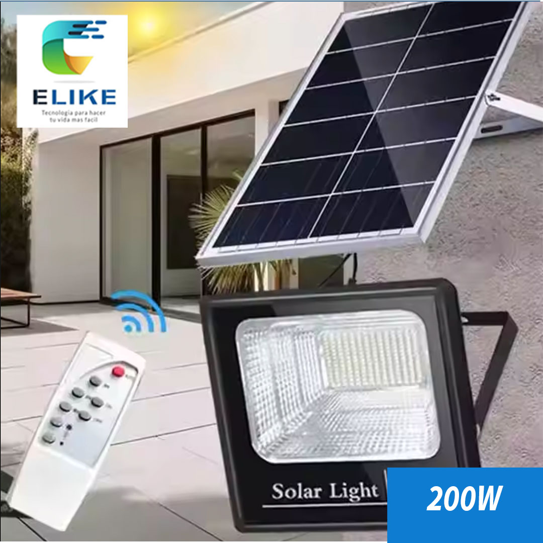 Reflector Solar LED 200W con Control Remoto - Elike40