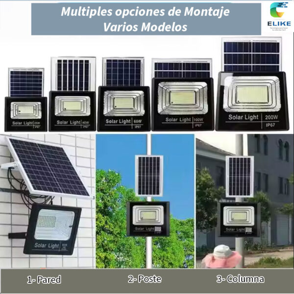 Reflector Solar LED  500W con Control Remoto - Elike80