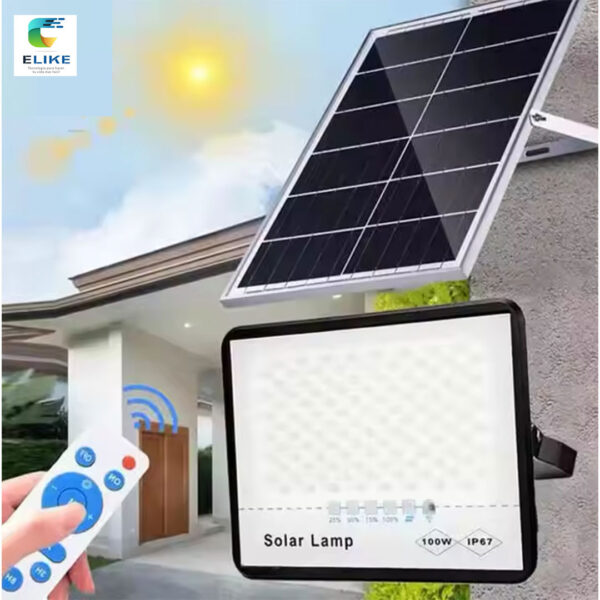 Reflector Solar Led 100w Con Control Remoto - Elike30