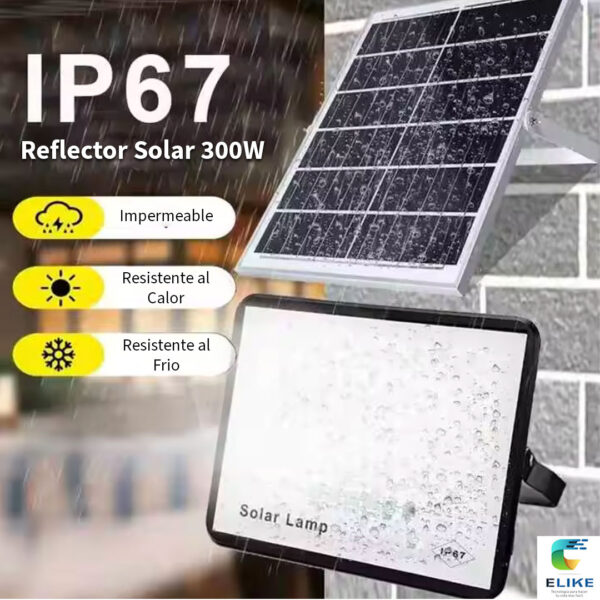 Reflector Solar Led 300w Con Control Remoto - Elike45
