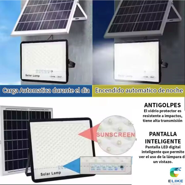 Reflector Solar Led 100w Con Control Remoto - Elike30